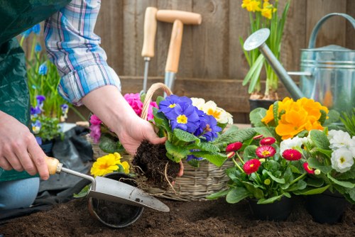 An accessible appointment form mockup on a tablet for gardeners in Greenwich