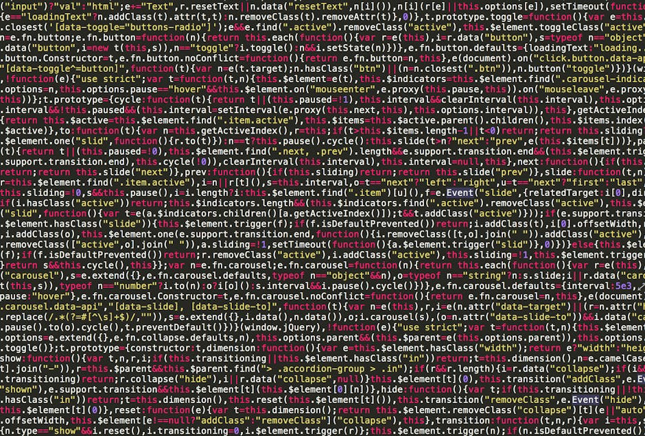 A close-up image of a computer monitor displaying lines of CSS code in colorful syntax highlighting. The code includes style rules for backgrounds, fonts, margins, padding, outlines, and header format